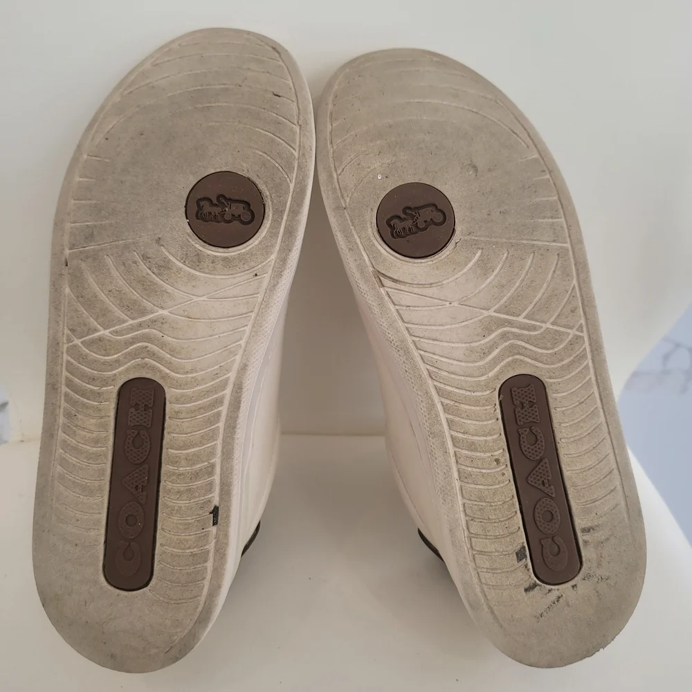 Coach Cream and Brown Women's Sneakers US7.5B/EUR38
